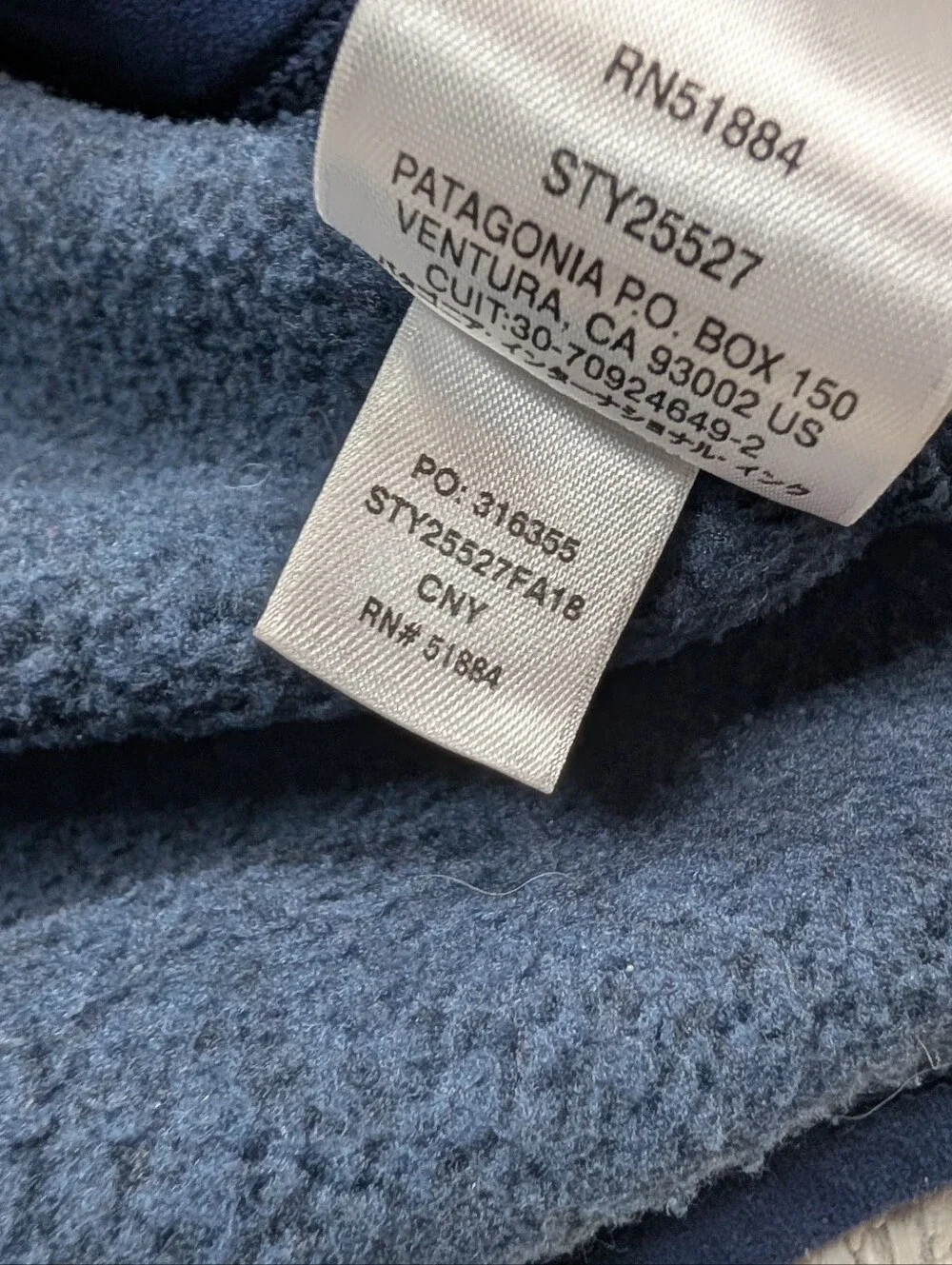 Patagonia Jacket Mens L Blue Navy Better Sweater Full Zip Fleece Outdoor Casual